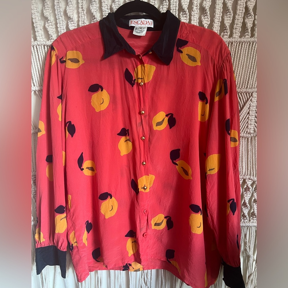 Vintage Escada Coral Blouse